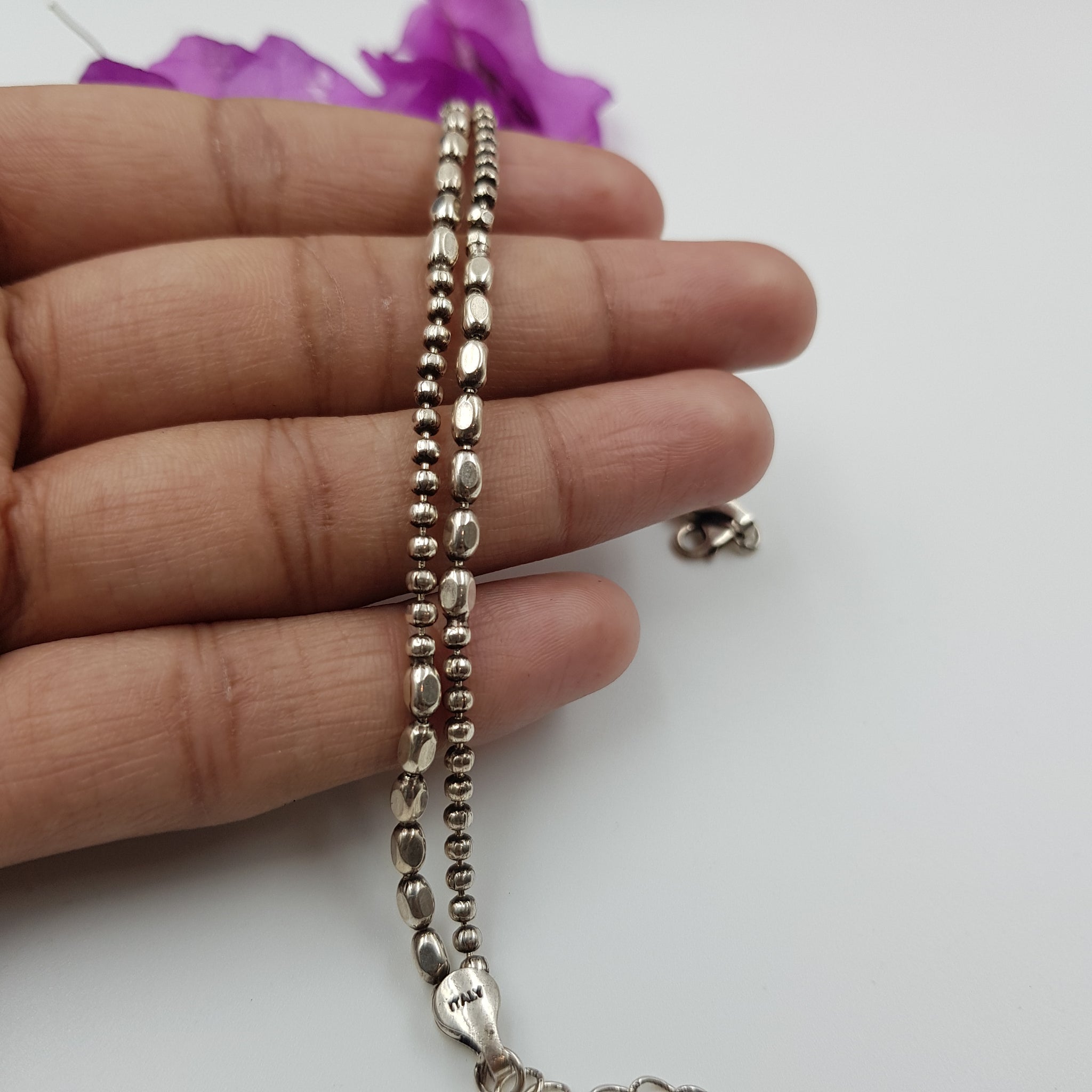 Silver Oxidized Silver Bracelet 7896-20
