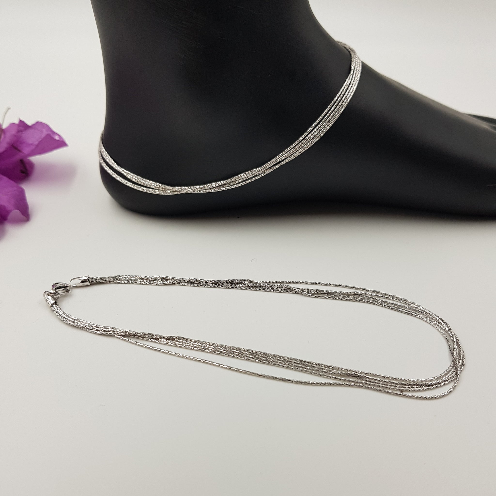 Pure 925 Hallmarked Silver Anklet 9756-22
