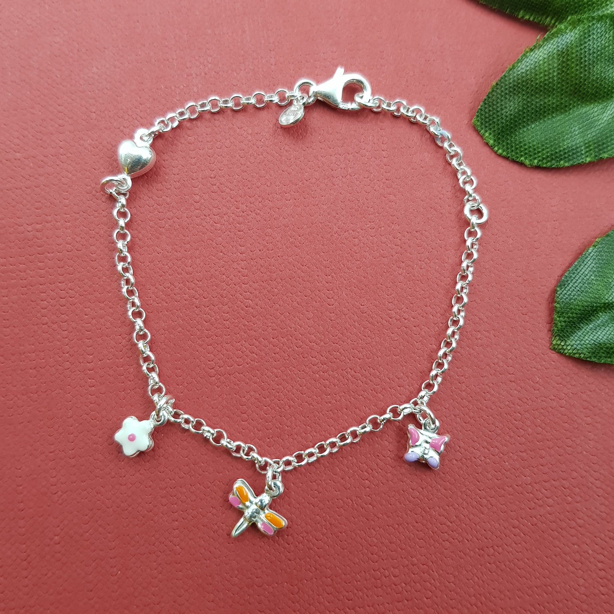 Pure 925 Hallmarked Silver kid's Anklet 9760-22