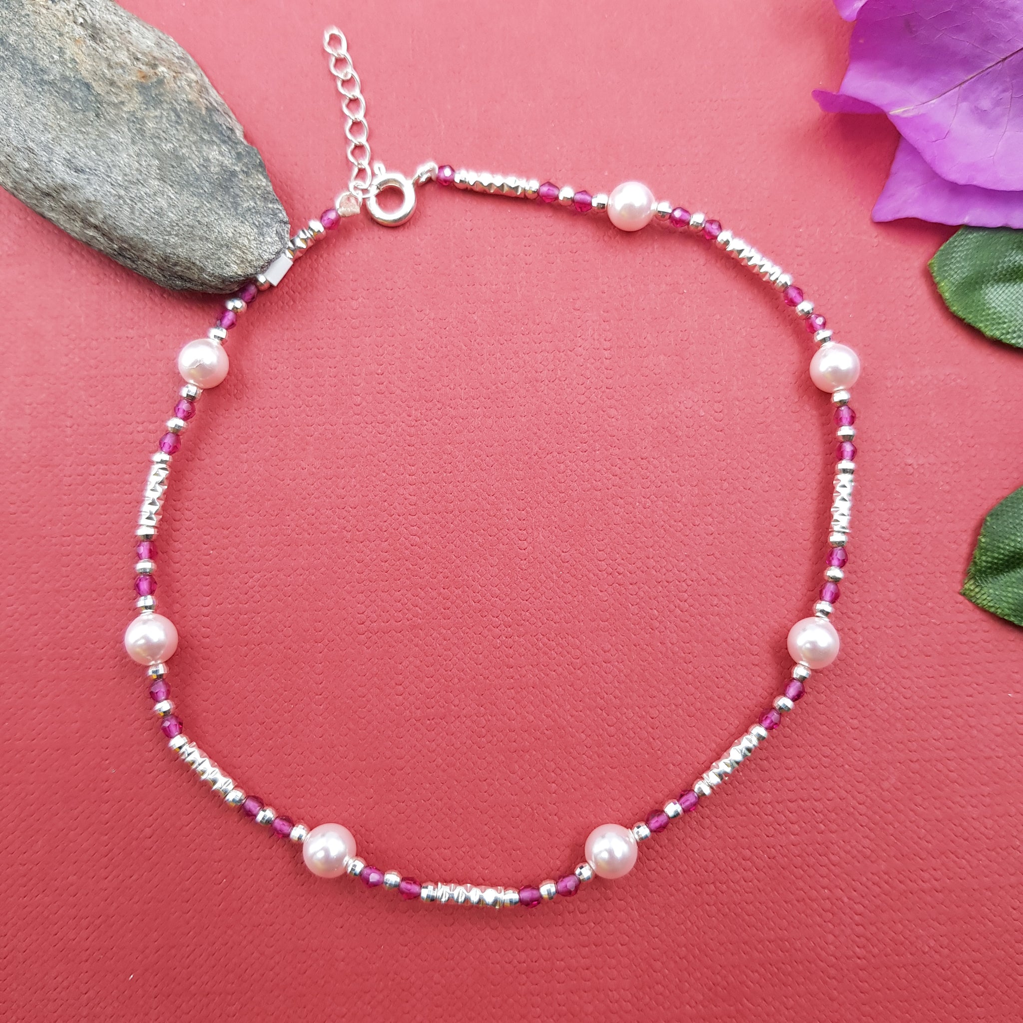 Pure 925 Hallmarked Silver Anklet 9770-22