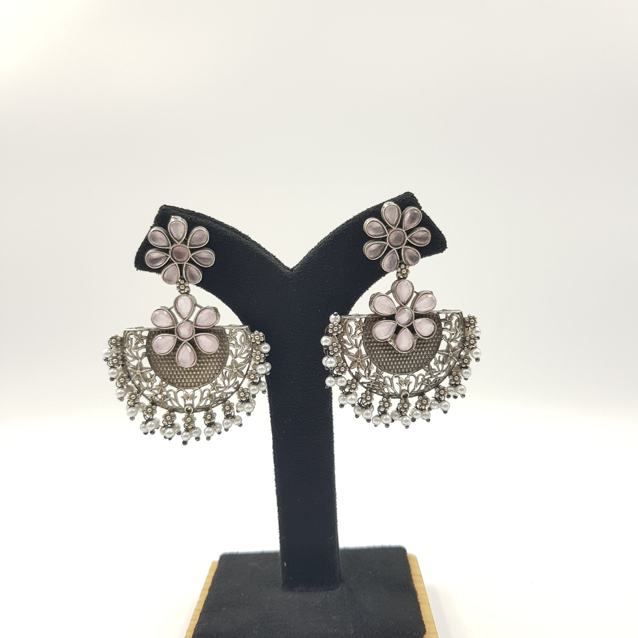 Chandbali Oxidized Earring 6953-28