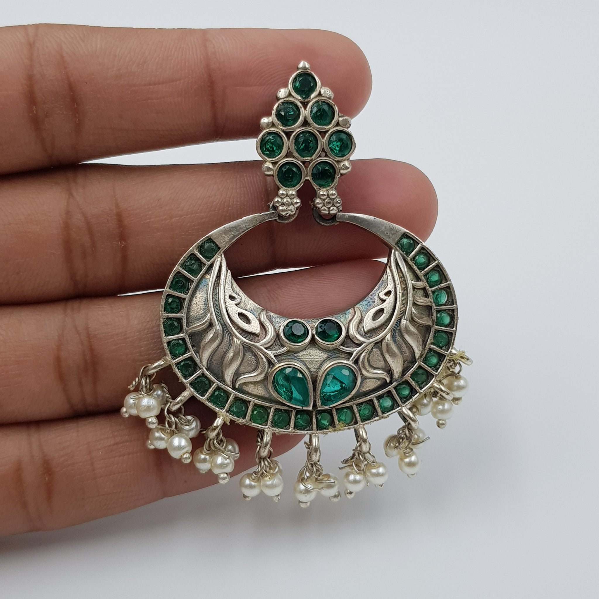 Chandbali Oxidized Earring 4679-59