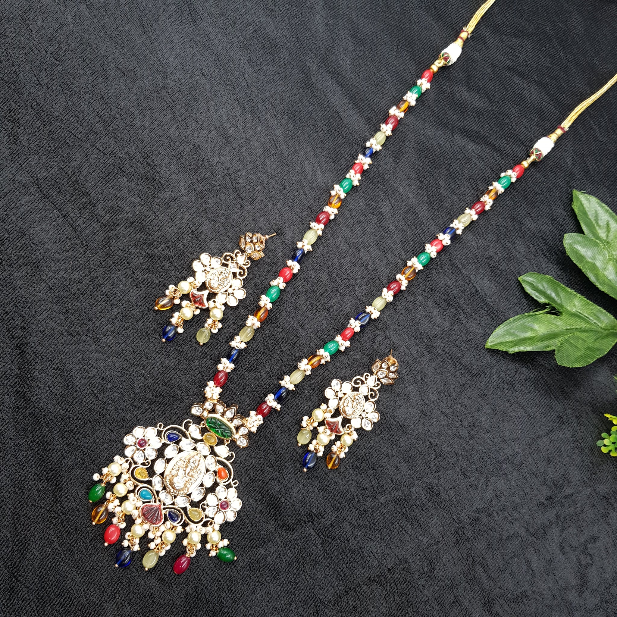 Heavy Kundan Pendant set 7538-34