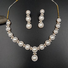 Round Neck Zircon/AD Necklace Set 10794-69