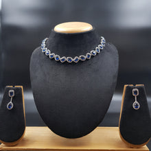Round Neck Zircon/AD Necklace Set 10557-28