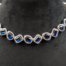 Round Neck Zircon/AD Necklace Set 10557-28