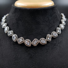 Round Neck Zircon/AD Necklace Set 10557-28