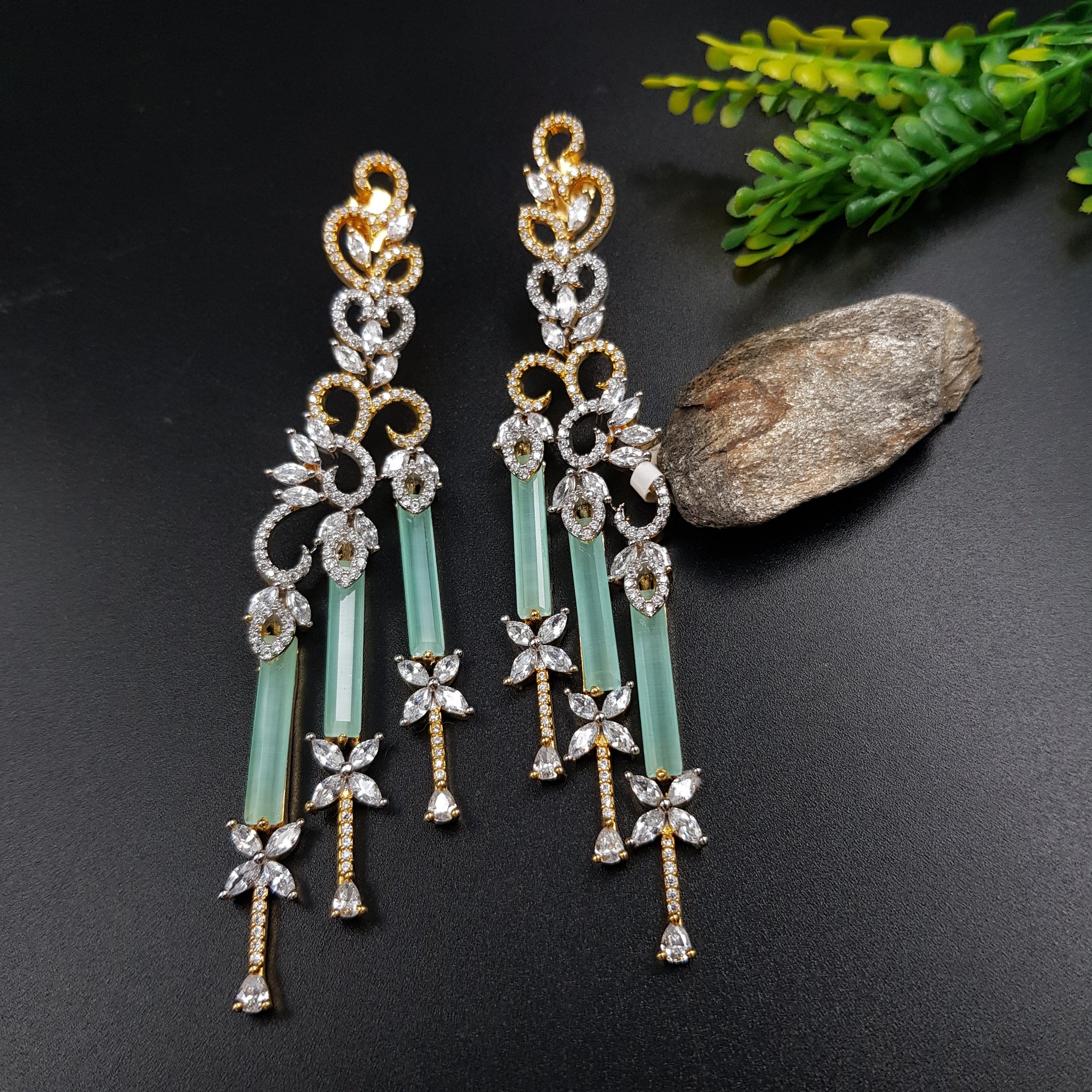 Mint Green Zircon/AD Earring 8783-2833