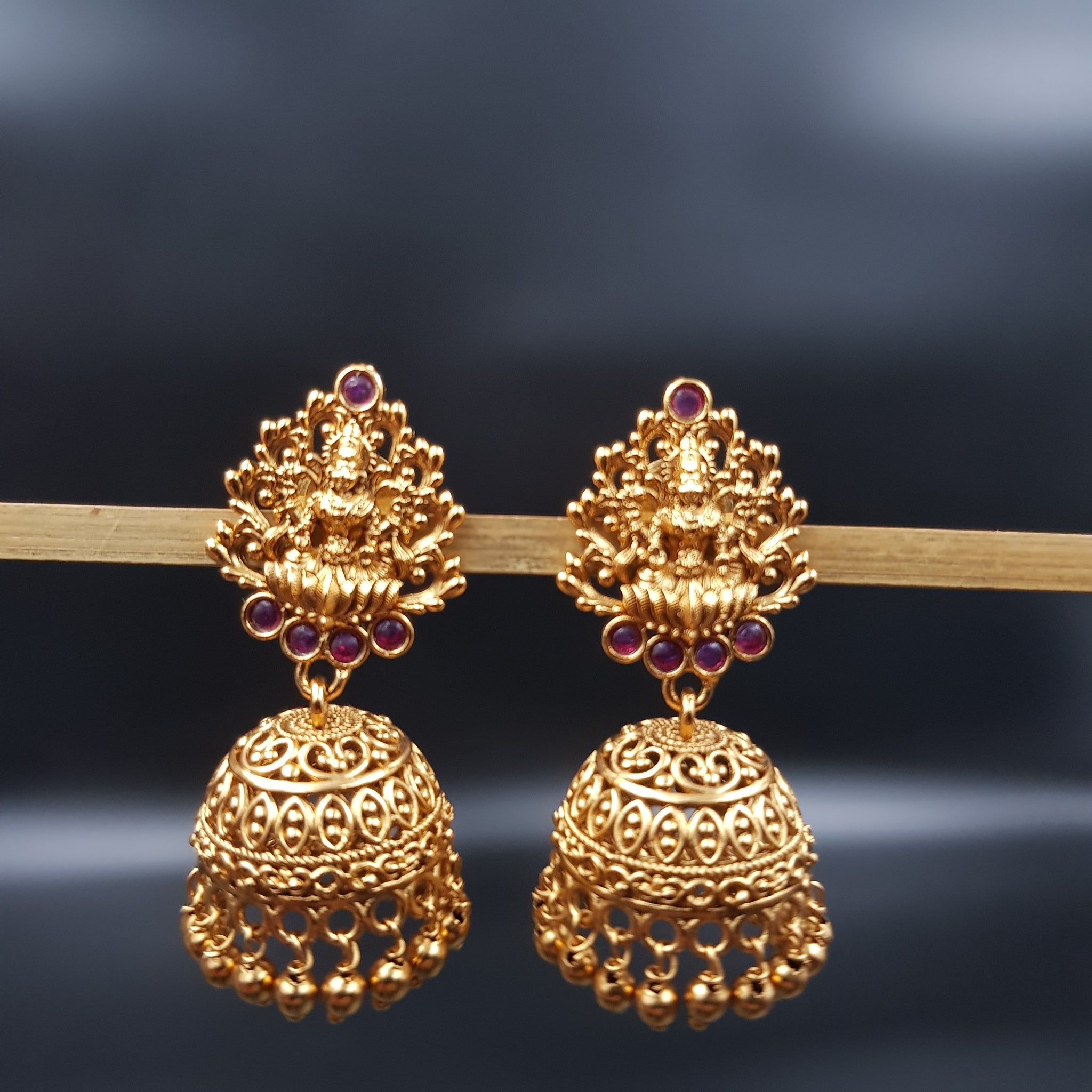 Jhumki Temple Earring 11166-33