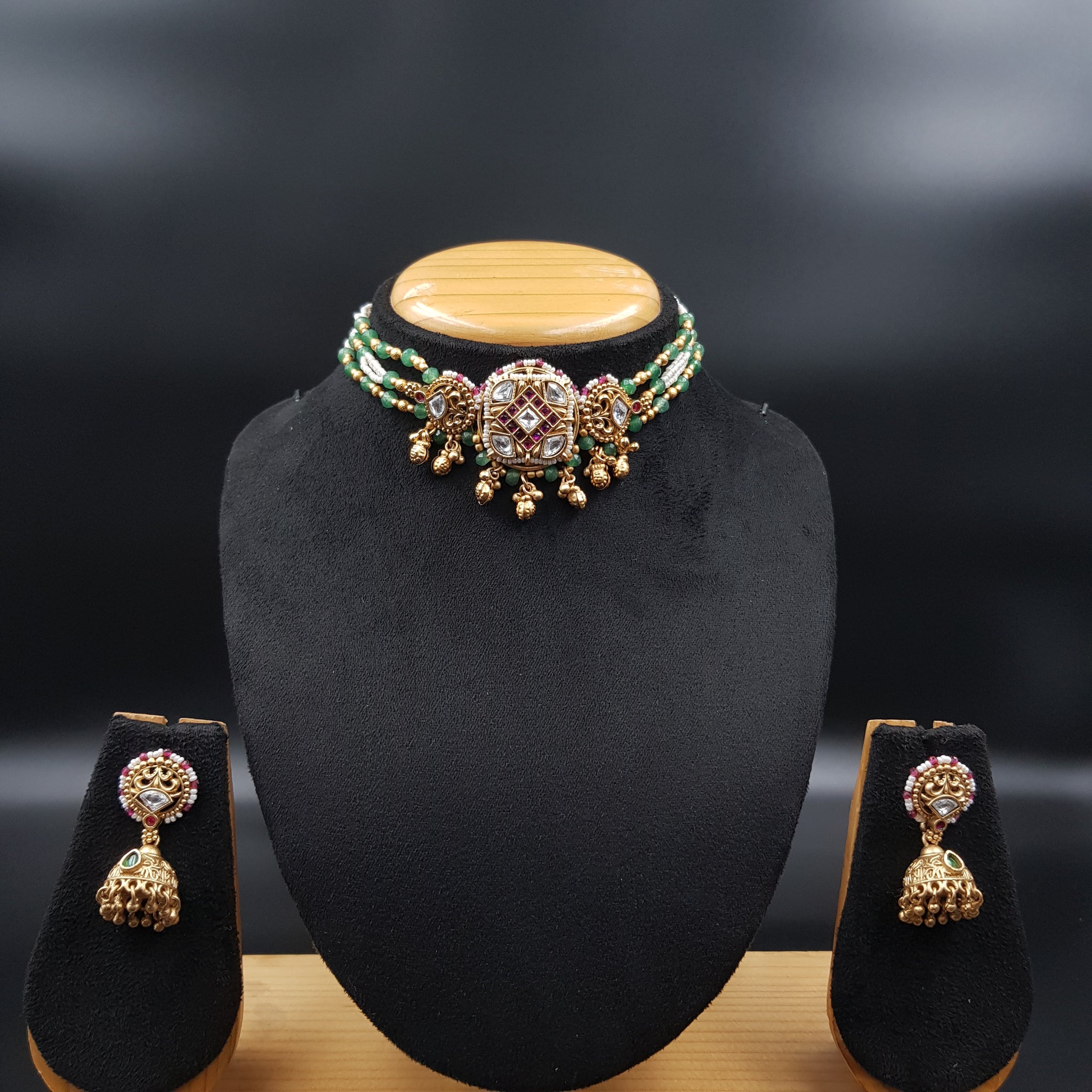 Choker Antique Necklace Set 10978-21