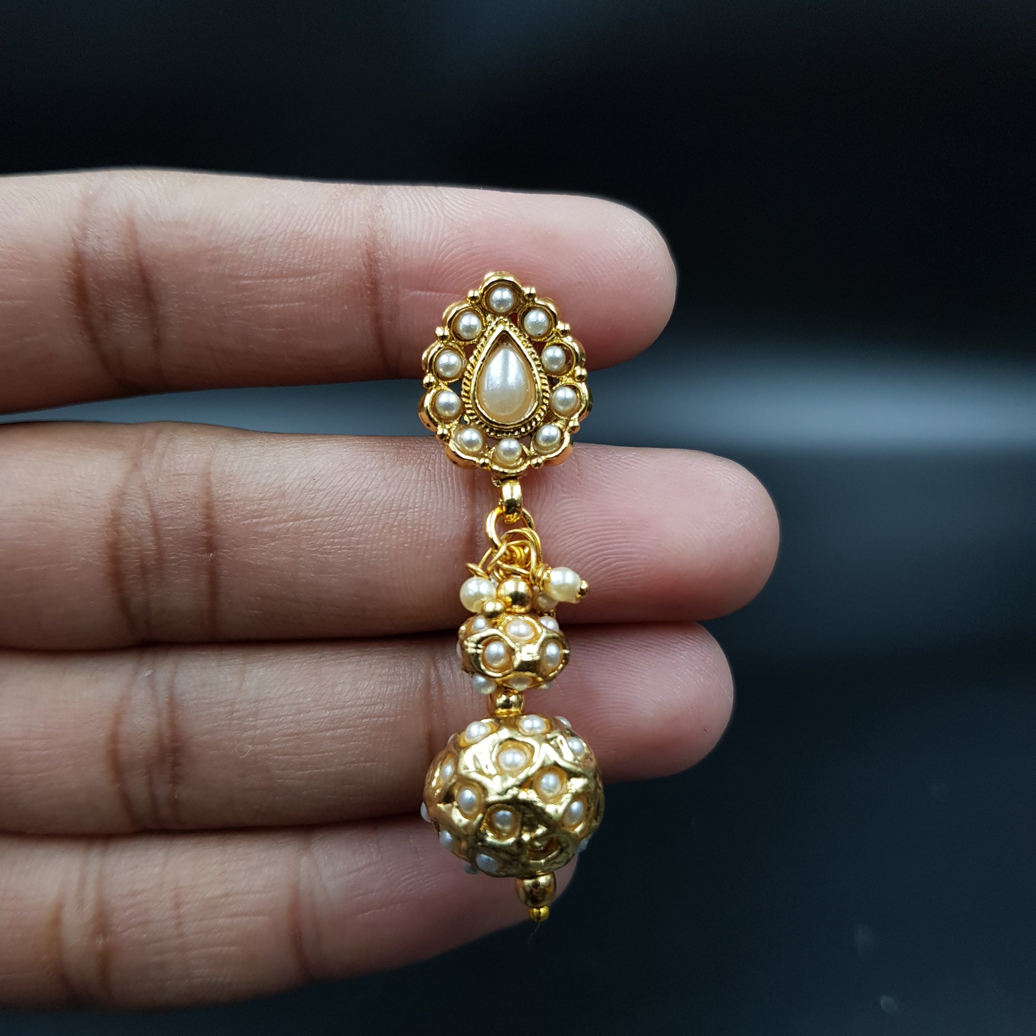 Jadau Pearl Necklace Set 11007-21