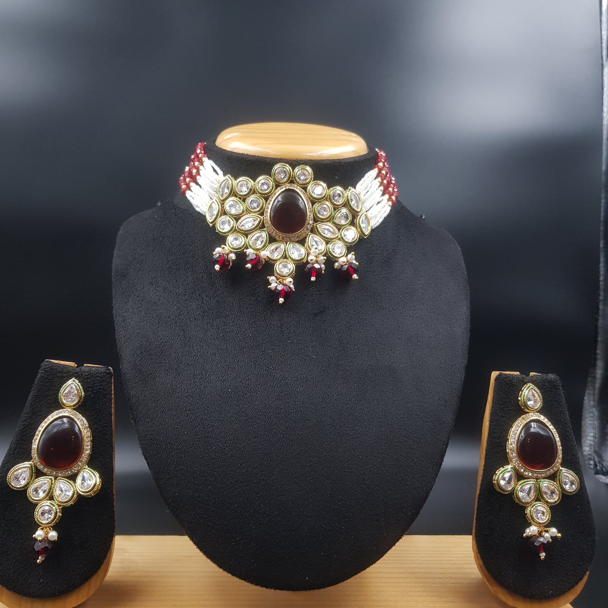 Choker Polki Necklace Set 10992-21