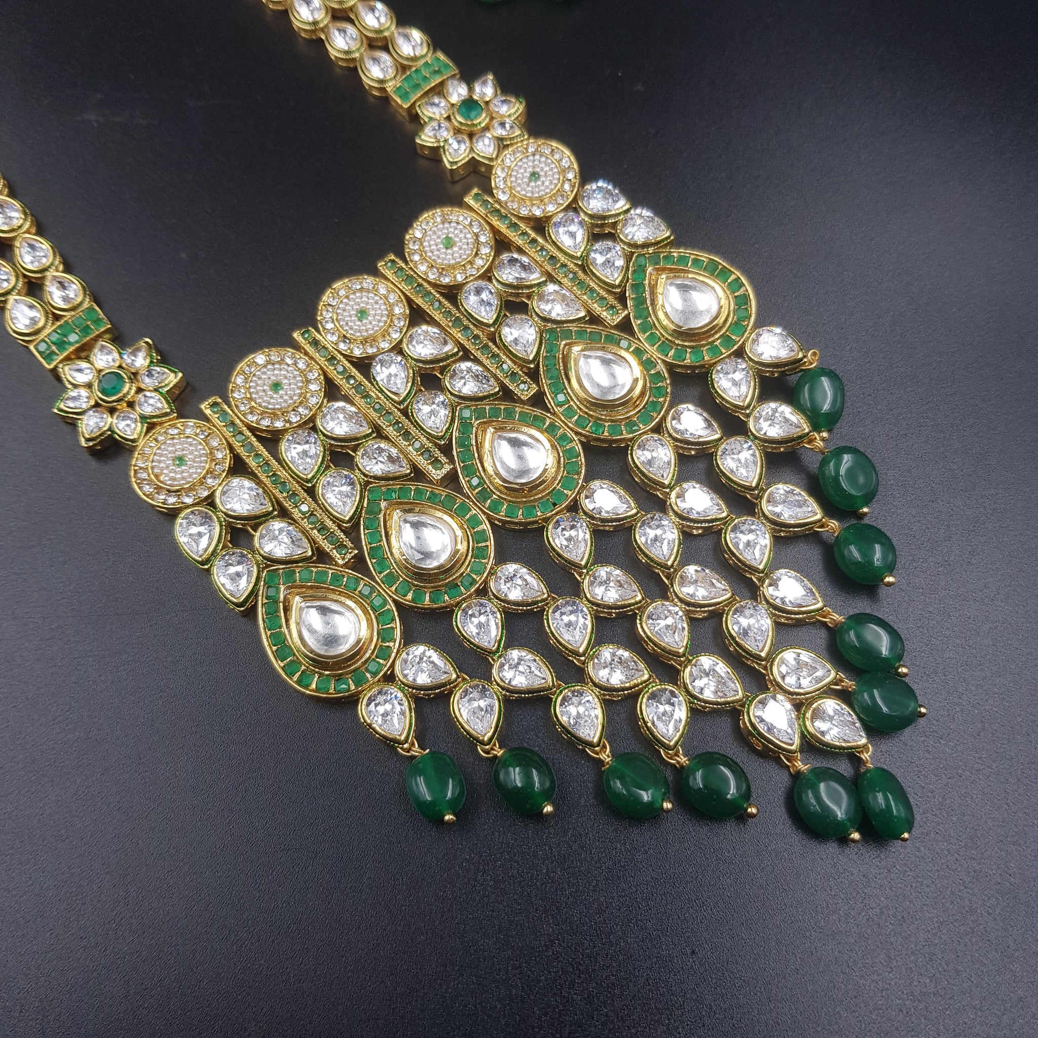 Long Neck Antique Necklace Set 11077-21