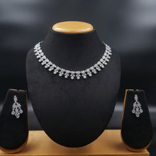 Round Neck Zircon/AD Necklace Set 10786-69