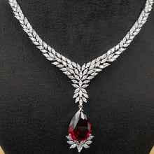 Round Neck Zircon/AD Necklace Set 10804-69