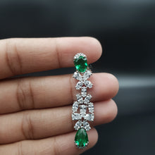 Round Neck Zircon/AD Necklace Set 10805-69