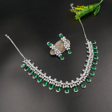 Round Neck Zircon/AD Necklace Set 10805-69