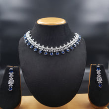 Round Neck Zircon/AD Necklace Set 10805-69