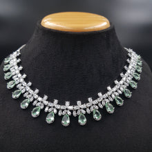 Round Neck Zircon/AD Necklace Set 10805-69