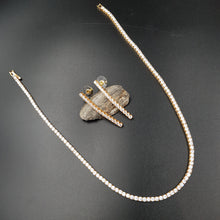 Round Neck Zircon/AD Necklace Set 9828-05