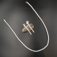 Round Neck Zircon/AD Necklace Set 9828-05