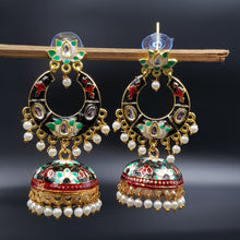 Meenakari Chandbali Fashion Earring 9909-R