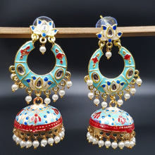 Meenakari Chandbali Fashion Earring 9909-R