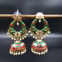 Meenakari Chandbali Fashion Earring 9909-R