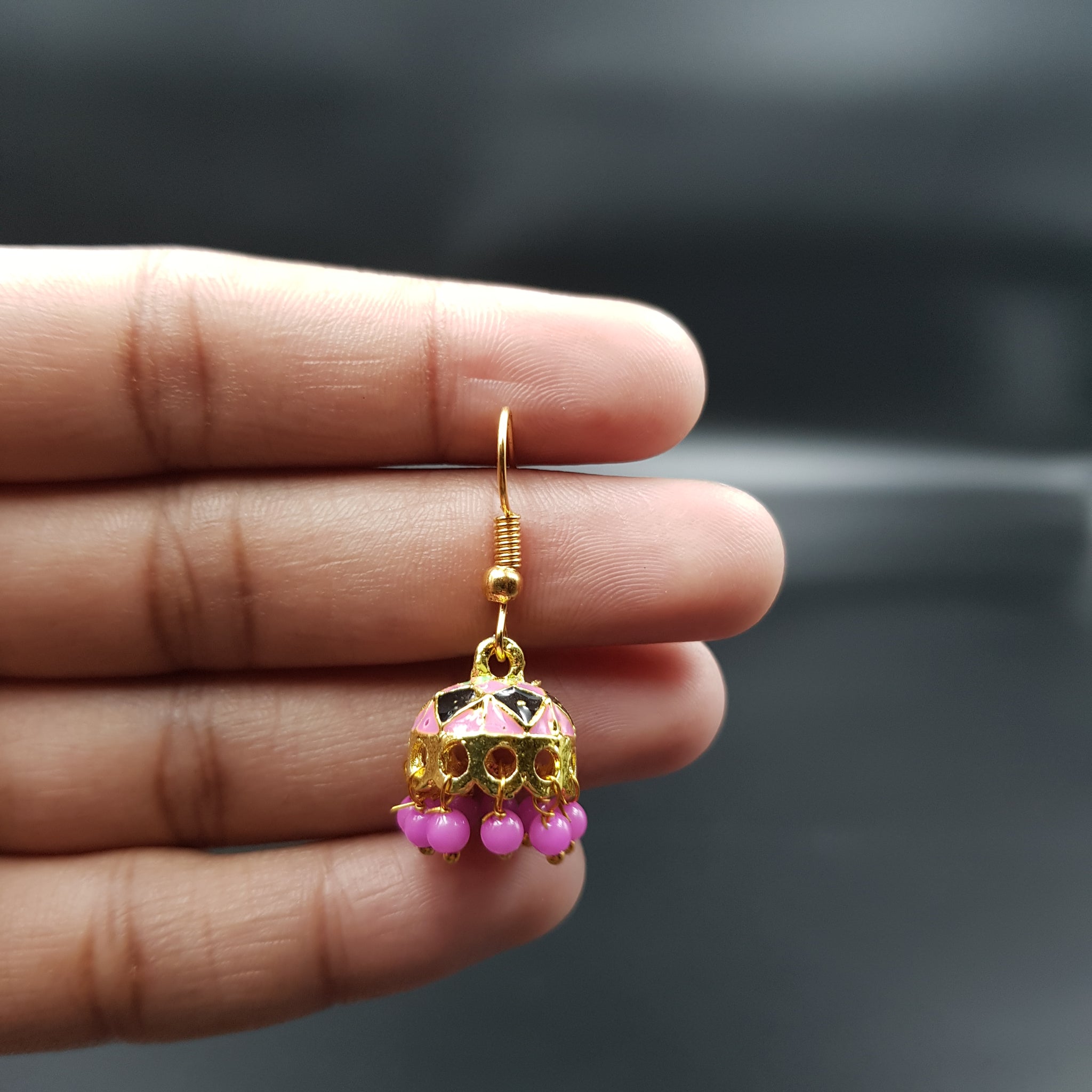 Meenakari Jhumki Fashion Earring 9903-R