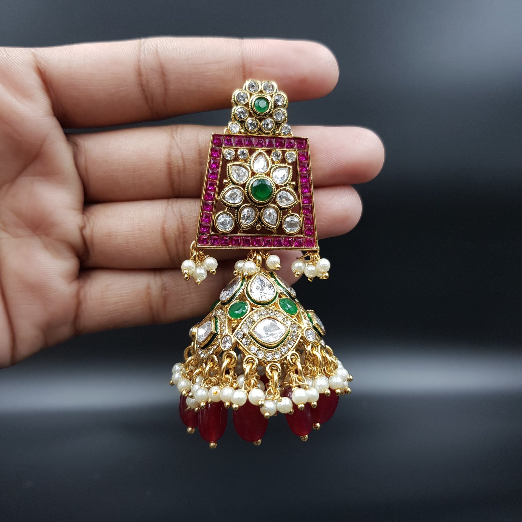 Jhumki Polki Earring 11033-21