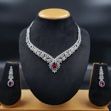 Round Neck Zircon/AD Necklace Set 9930-R