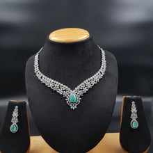 Round Neck Zircon/AD Necklace Set 9930-R