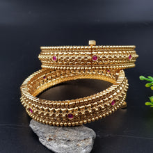 Antique Gold Finish Bangles/Kada 10200-28