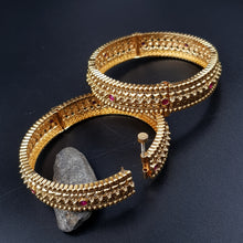 Antique Gold Finish Bangles/Kada 10200-28