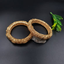 Antique Gold Finish Bangles/Kada 10211-28