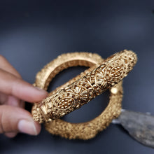 Antique Gold Finish Bangles/Kada 10211-28