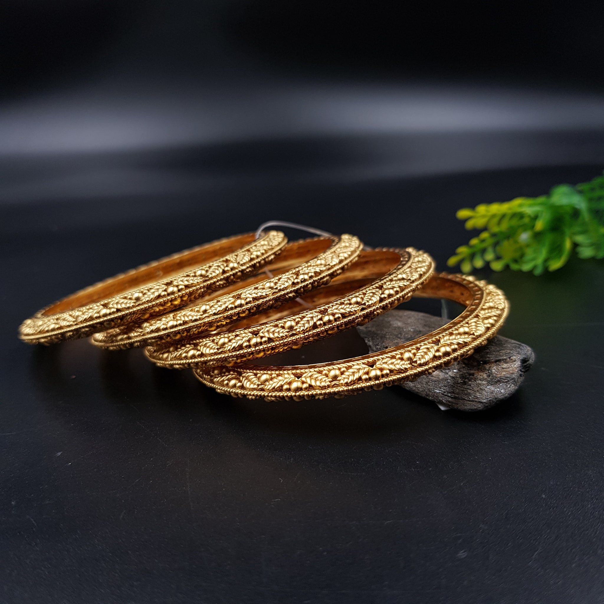 Antique Gold Finish Bangles/Kada 10204-28
