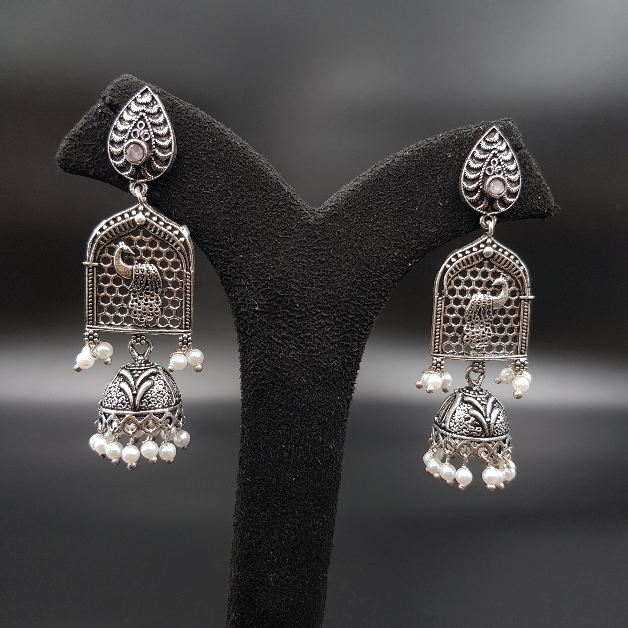 Jhumki Oxidized Earring 11298-28