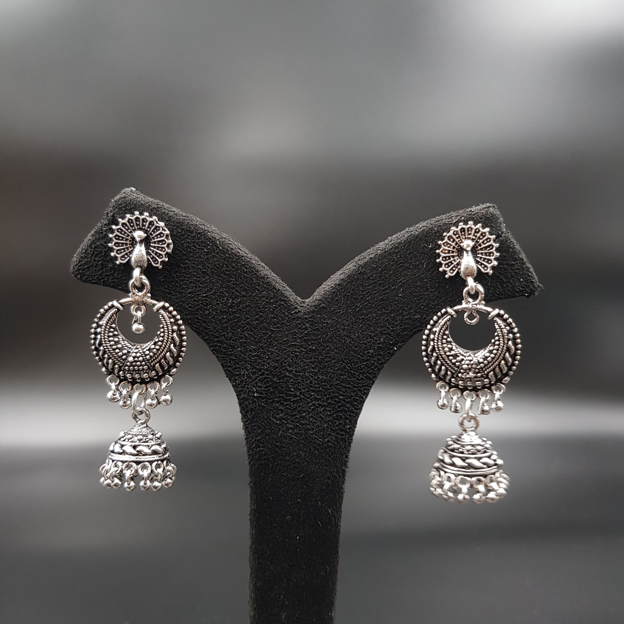 Jhumki Oxidized Earring 11295-28