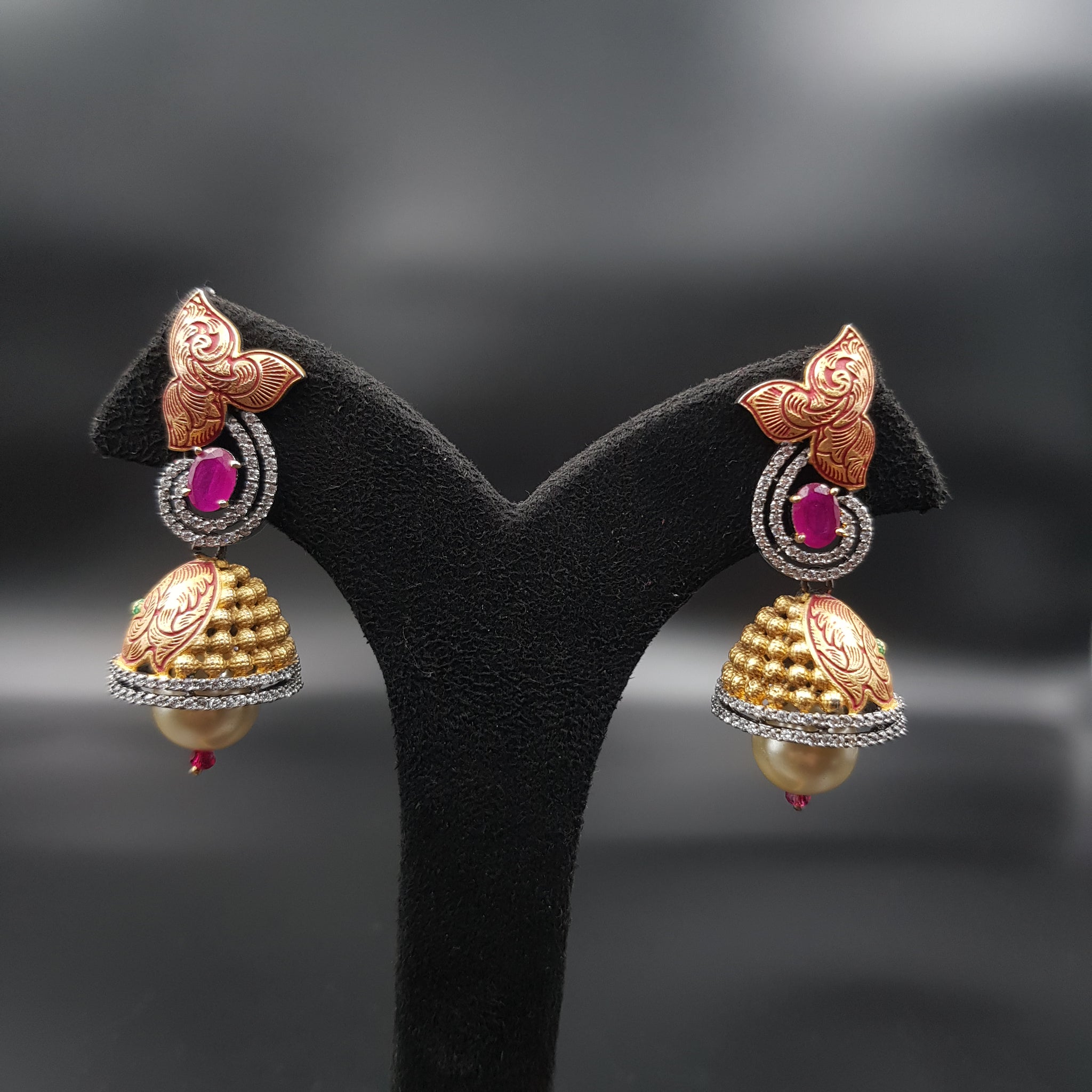 Jhumki Zircon/AD Earring 11401