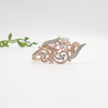 Designer American Diamond Cocktail Ring In Two Tone Finish