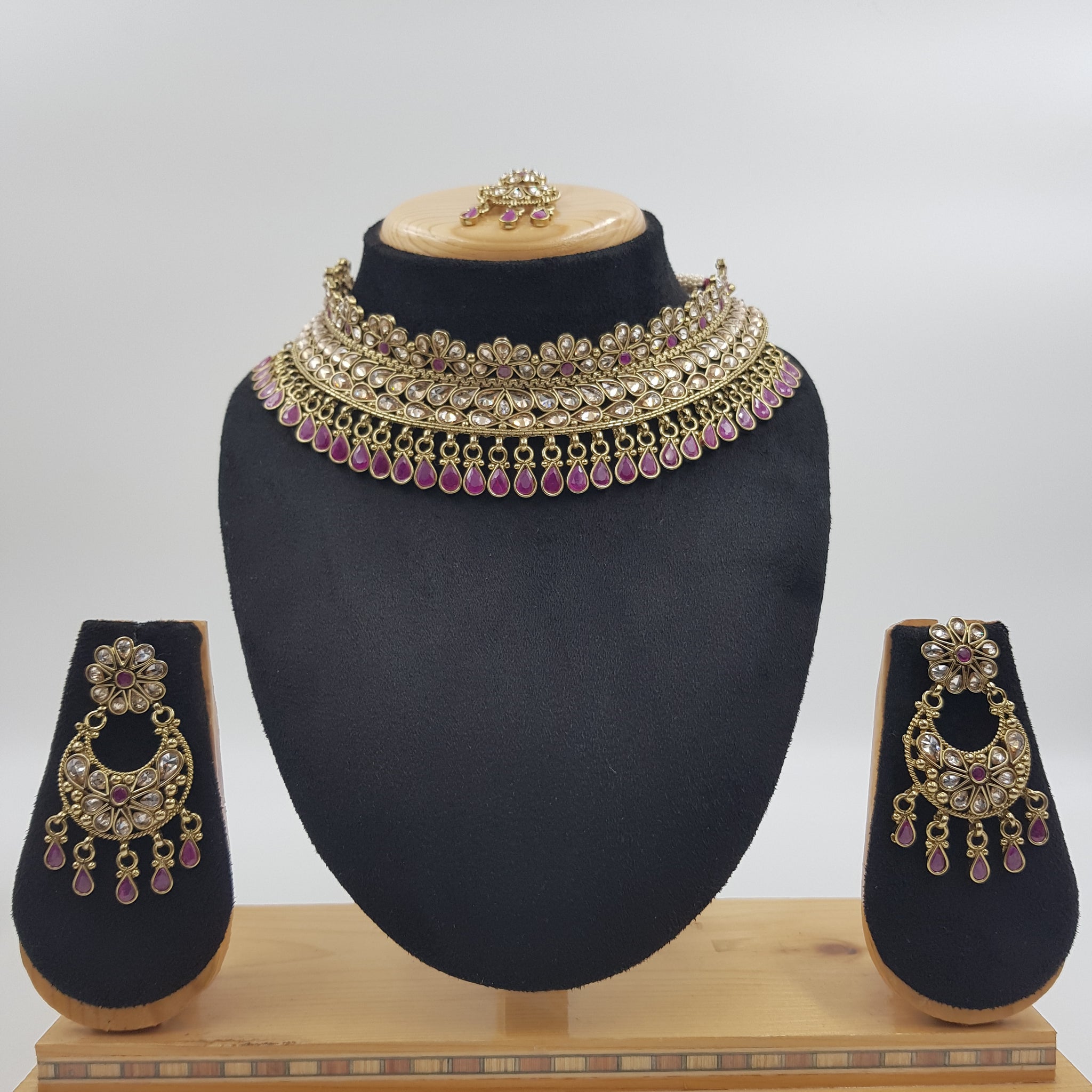 Ruby Antique Necklace Set 12688-9220