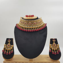 Ruby Gold Look Necklace Set 15632-2779
