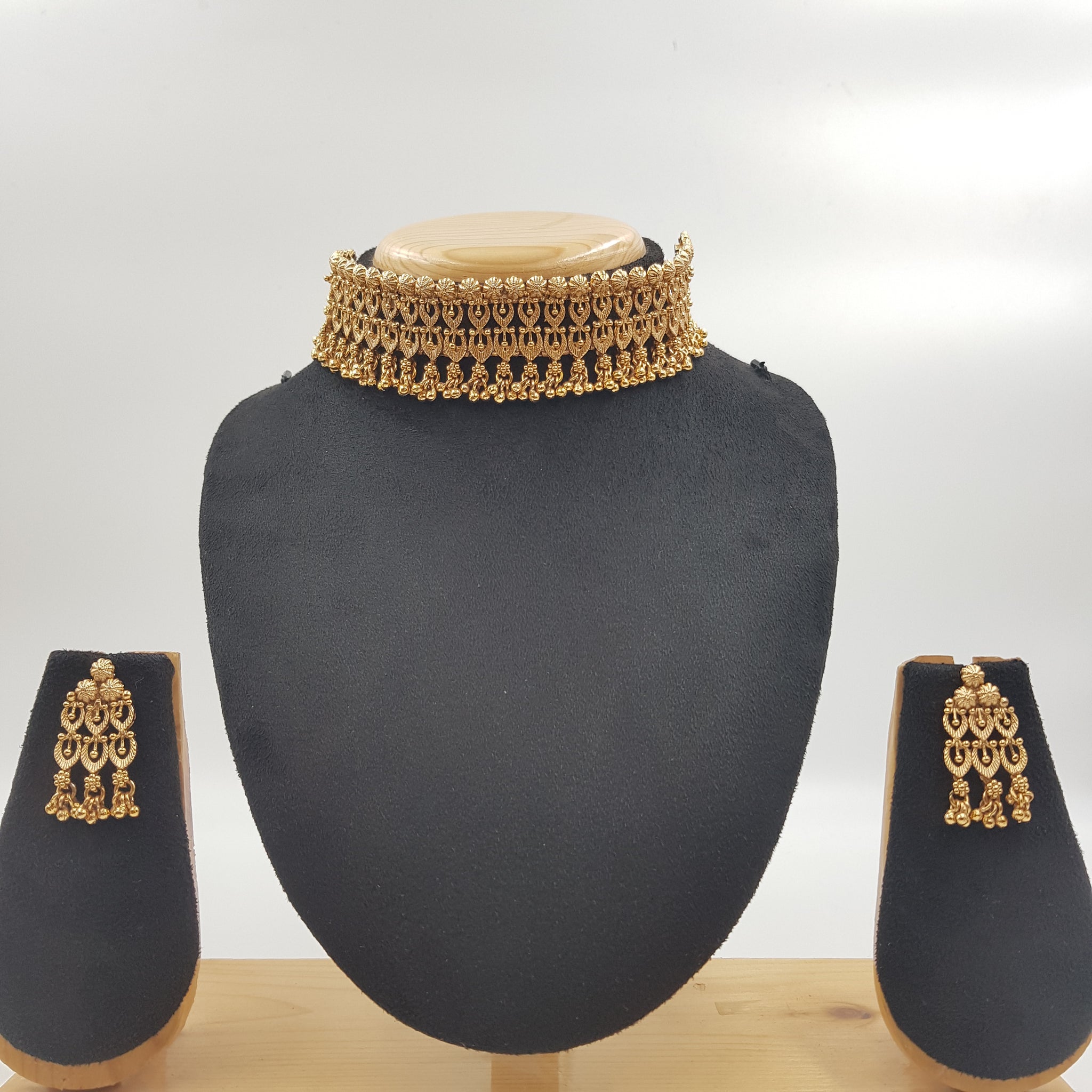 Gold Look Gold Look Necklace Set 7084-1