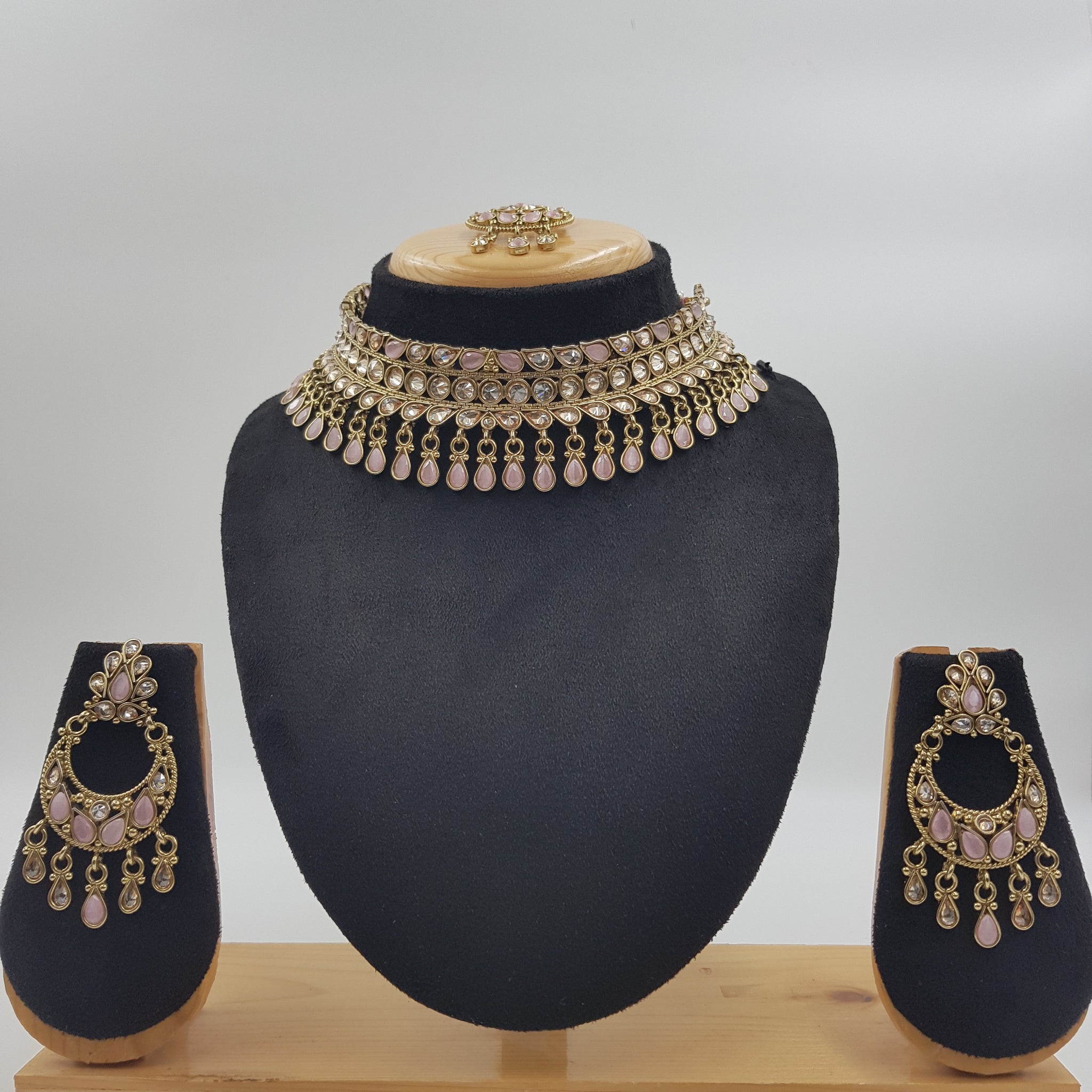 Pink Antique Necklace Set