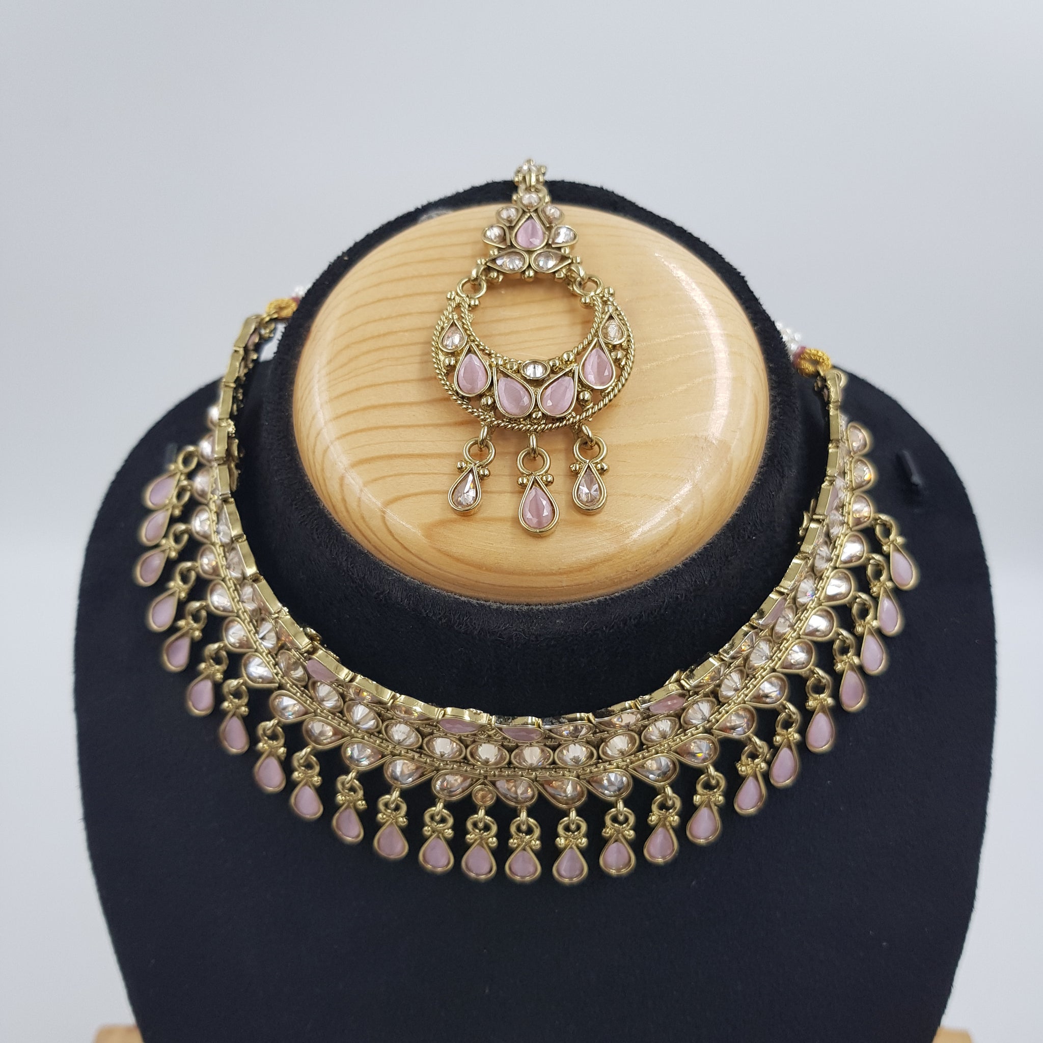 Pink Antique Necklace Set