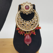Ruby Gold Look Necklace Set