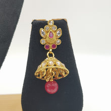 Ruby Gold Look Necklace Set
