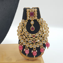 Ruby Gold Look Necklace Set 4982-9047