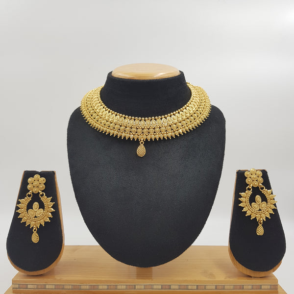 Buy Round Neck Gold Look Necklace Set 7151-33 Online 7130478247989 ...